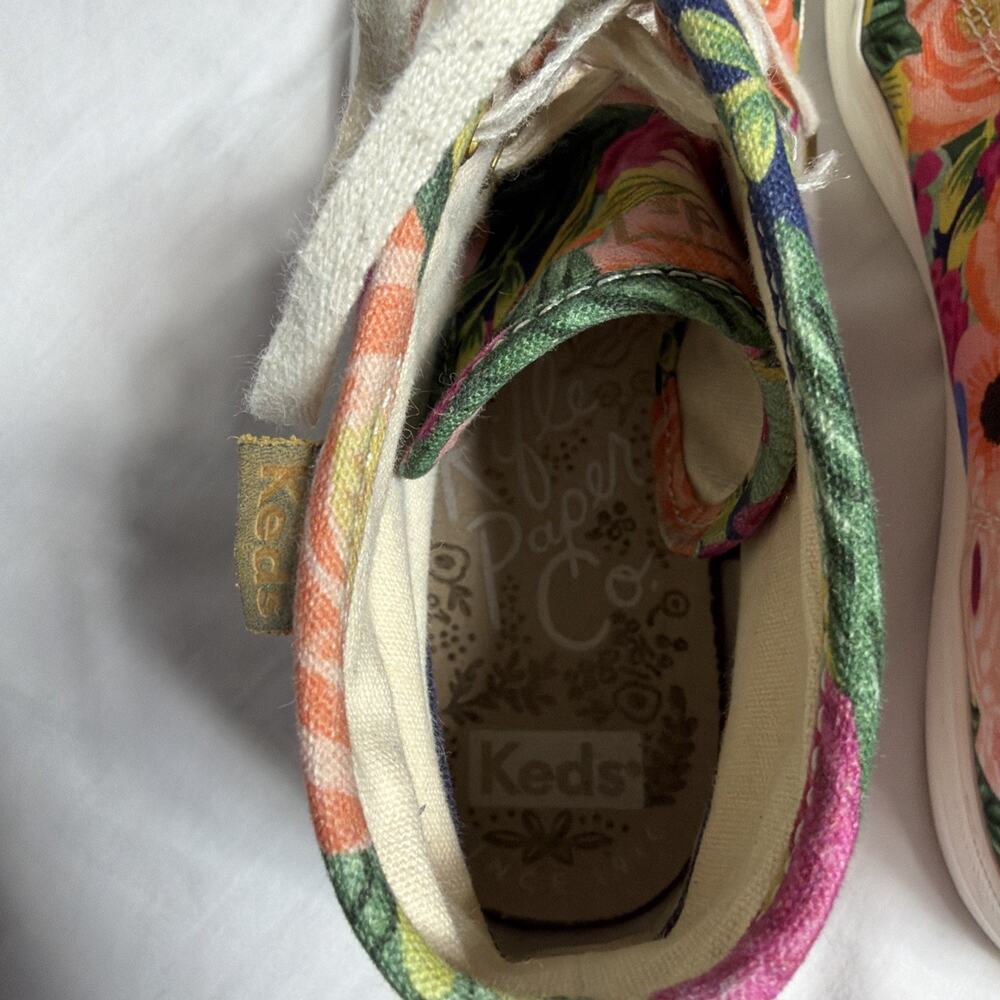 Keds x Rifle Paper Co. Juliet Floral High Top Sneakers - Size 8M - Picture 9 of 11